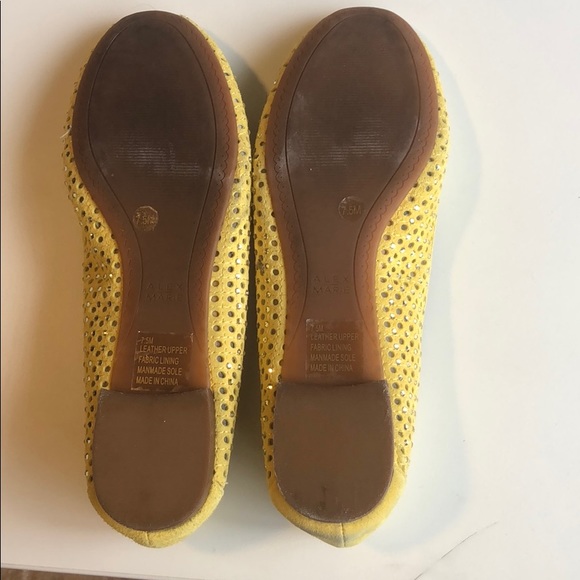 ALEX MARIE yellow rhinestones flats - Picture 5 of 5